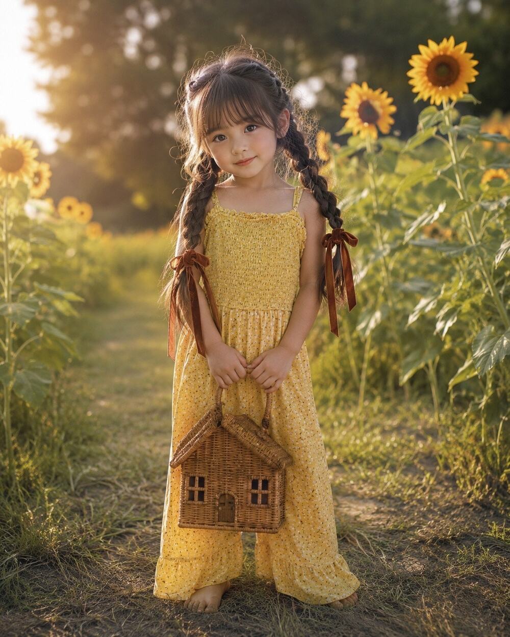 Sunny With A Chance Of Blooms Floral Smocked Flowy Pants Romper 6